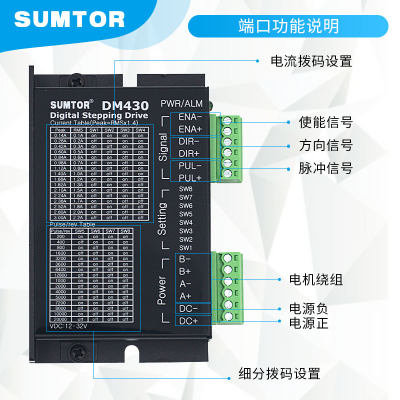 57/42步进电机驱动器DM430通用m415b三拓m420b驱动板128大细分24v