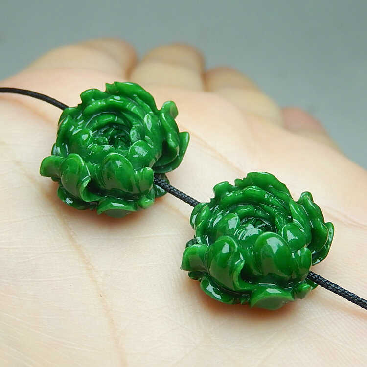 diy手工胶合制品花朵配饰女仿玉