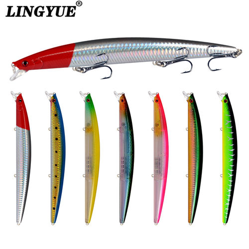 速卖通热销 大型海钓假饵7色路亚米诺渔具鱼钩鱼饵18cm 24g渔具