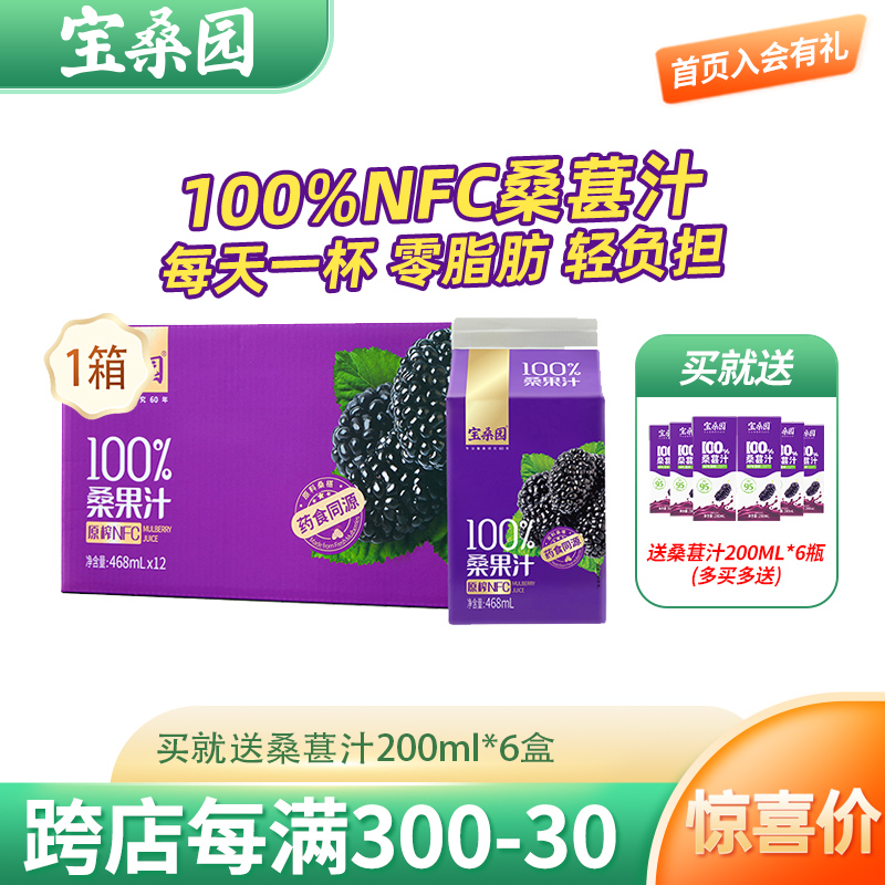 桑葚汁宝桑园NFC果汁原汁原味