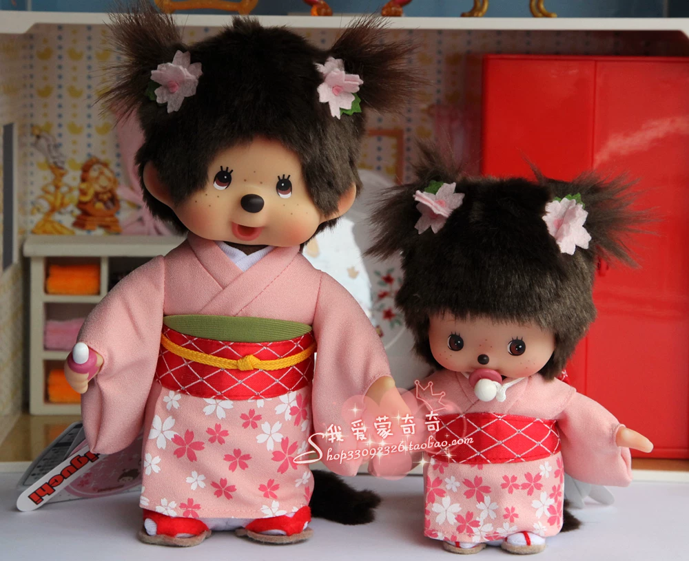 Monchhichi Monchhichi Meng Fun Japanese Genuine Okinawa Limited Sakura Kimgen Girl BB Spot