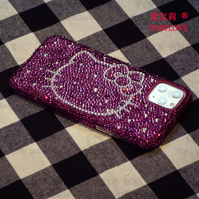 奥地利水钻17适用iphone16镶钻max苹果15手机壳pro定制hellokitty