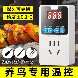 养鸟专用电子温控器开关温控插座恒温观赏宠控温器数显智能全自动