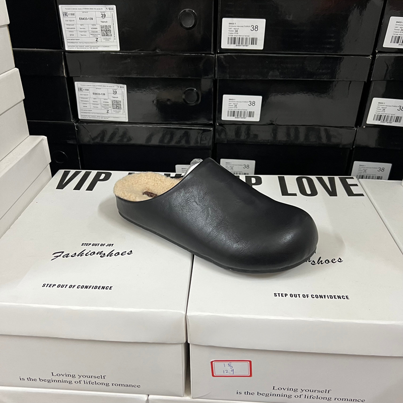 商场专柜撤柜断码捡漏时尚女鞋圆头勃肯鞋外穿一脚蹬半拖