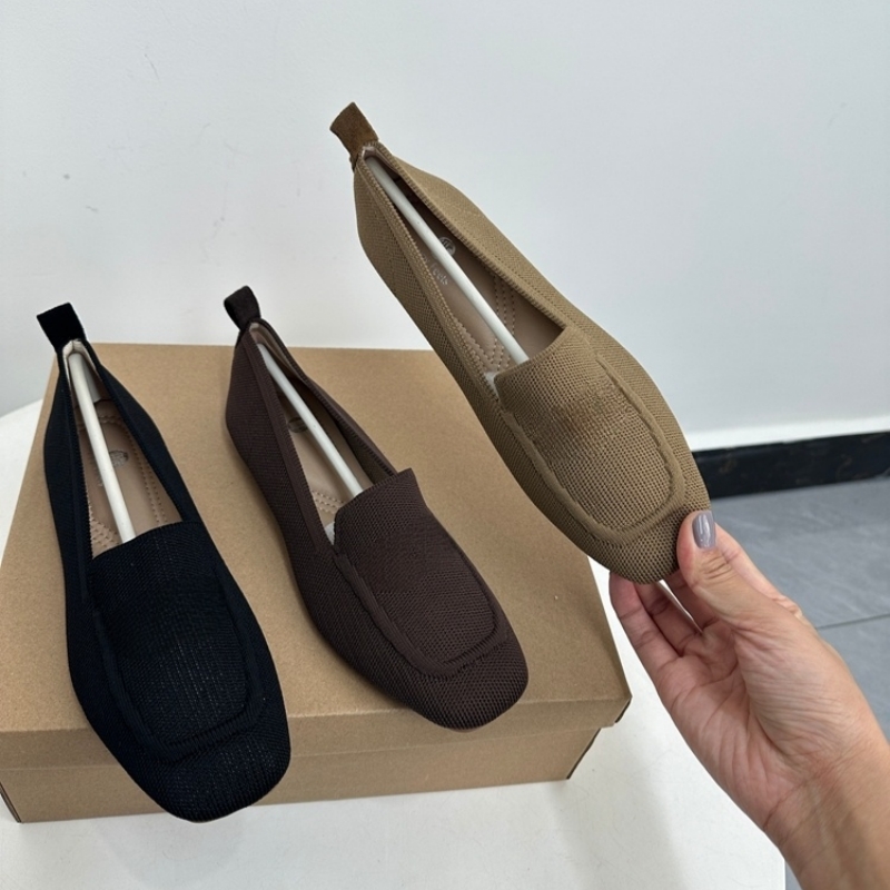 复古风平底舒适懒人一脚蹬单鞋