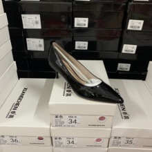 真皮！商场撤柜断码捡漏时尚女鞋尖头细跟高跟鞋漆皮通勤浅口单鞋