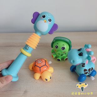 婴儿宝宝发条上链上弦奔跑小动物玩具 引导学爬手抓 儿童益智玩具