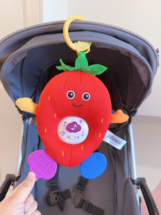 Jollybaby礼盒草莓音乐车挂婴儿安抚推车挂件床铃新生儿宝宝礼物