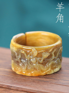 敦煌飞天手镯天然羊角纯手工精雕高级感古风女款手饰民族风手环