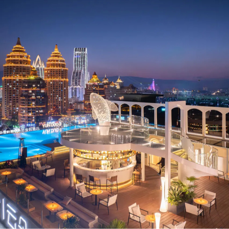 西双版纳云朵星畔高空泳池度假酒店+告庄C位夜景+连住套餐
