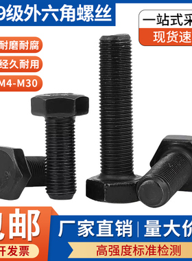 12.9级细牙外六角螺栓加长全牙半牙高强度螺栓 M39M42M48