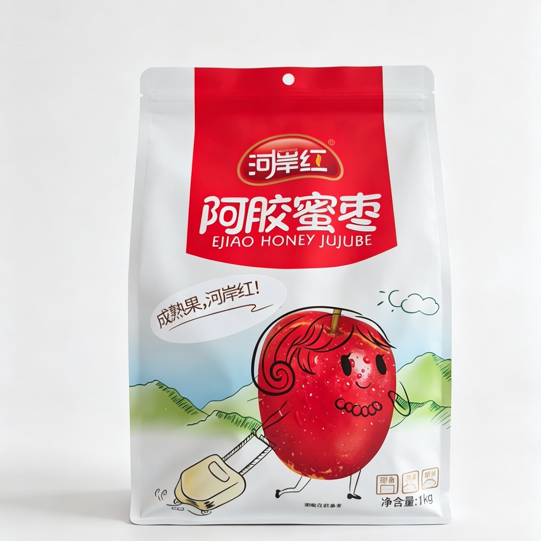 河岸红阿胶蜜枣1000g山东特产去核金丝大红枣子小包装休闲零食