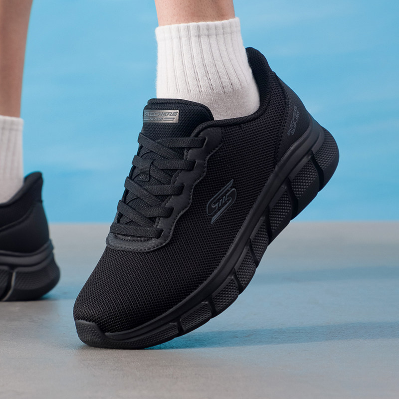 秋季新款正品Skechers斯凯奇简约透气百搭男低帮运动休闲鞋118113