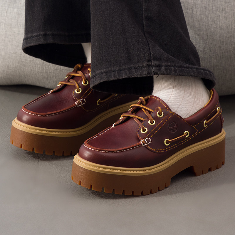 正品Timberland添柏岚女款秋新品厚底增高时尚运动低帮靴A2QDMD57