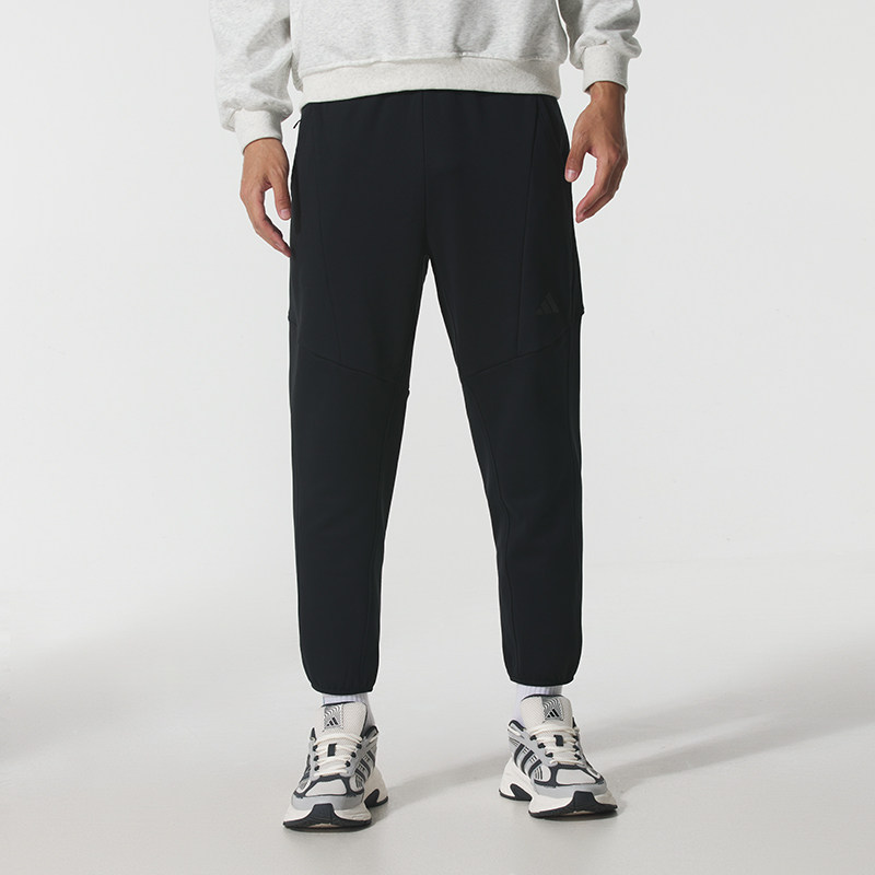 正品Adidas阿迪达斯简约LOGO百搭男抓绒保暖休闲运动长裤JN3674