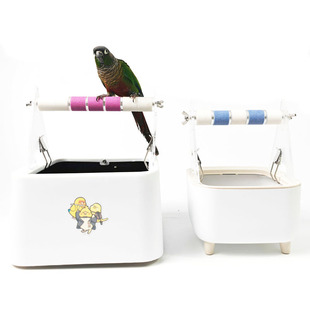 小号拉便便鹦鹉垃圾桶站架鹦鹉站架垃圾桶鹦鹉定点训练定制