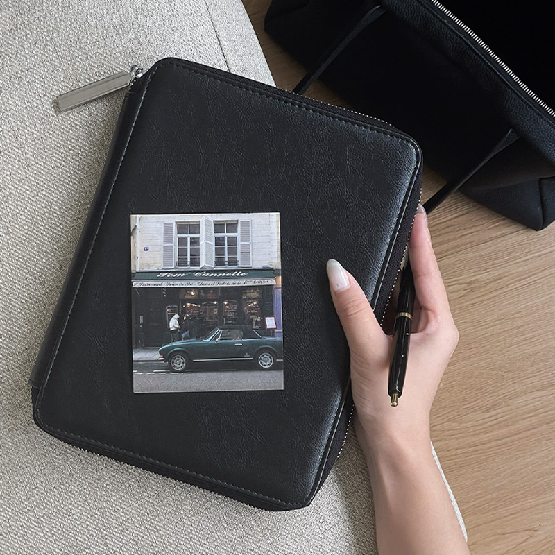 工作拉链包记事本，可变手提包用