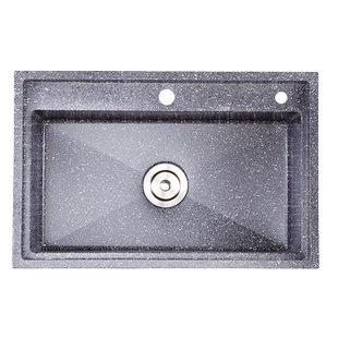 齐勒厨房水槽单槽套餐不锈钢手工纳米石英石水盆洗碗池加厚洗菜盆