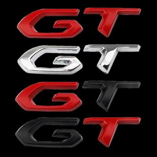 黑武士车标贴GT标志GT贴 适用新标致408 508 2008 3008改装