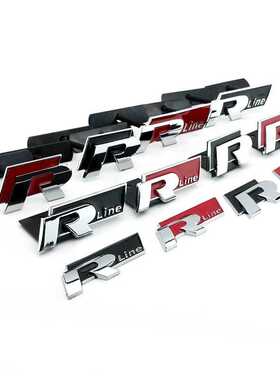 专用于大众中网改装R标Rline凌渡新途观L途安朗逸速腾CC高车标贴