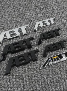 大众奥迪改装ABT车标A3 A4L A5 A6 A7 Q2 Q3车贴尾标装饰贴中网标