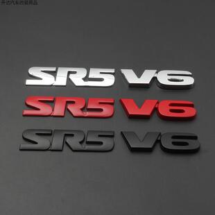 适用于丰田红杉塔科马坦途SR5车标 红杉SR5标志V6叶子板字标侧标