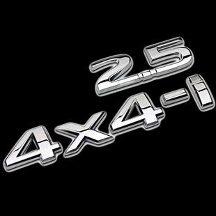 i车标 4X4 适用于日产新奇骏2.5排量标四驱尾标金属装 饰贴字标改装