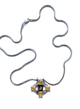 生日礼物 易梦玲同款潮牌珠宝925银宝石项链高级气质轻奢蛇骨链