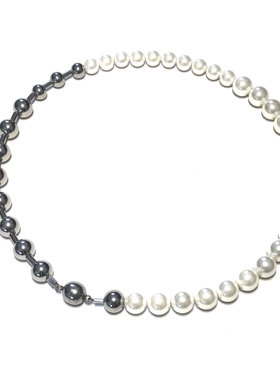 CHERIENIU高级感ins欧美小众设计男女辣妹嘻哈磁吸贝珍珠钢珠项链