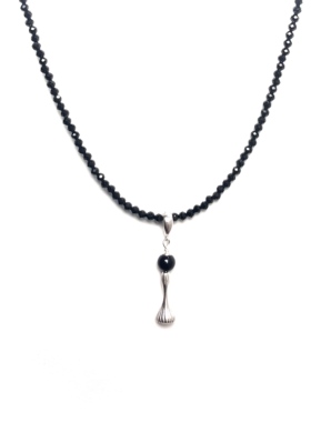 CHERIENIU黑晶石s925银吊坠原创高级感礼物