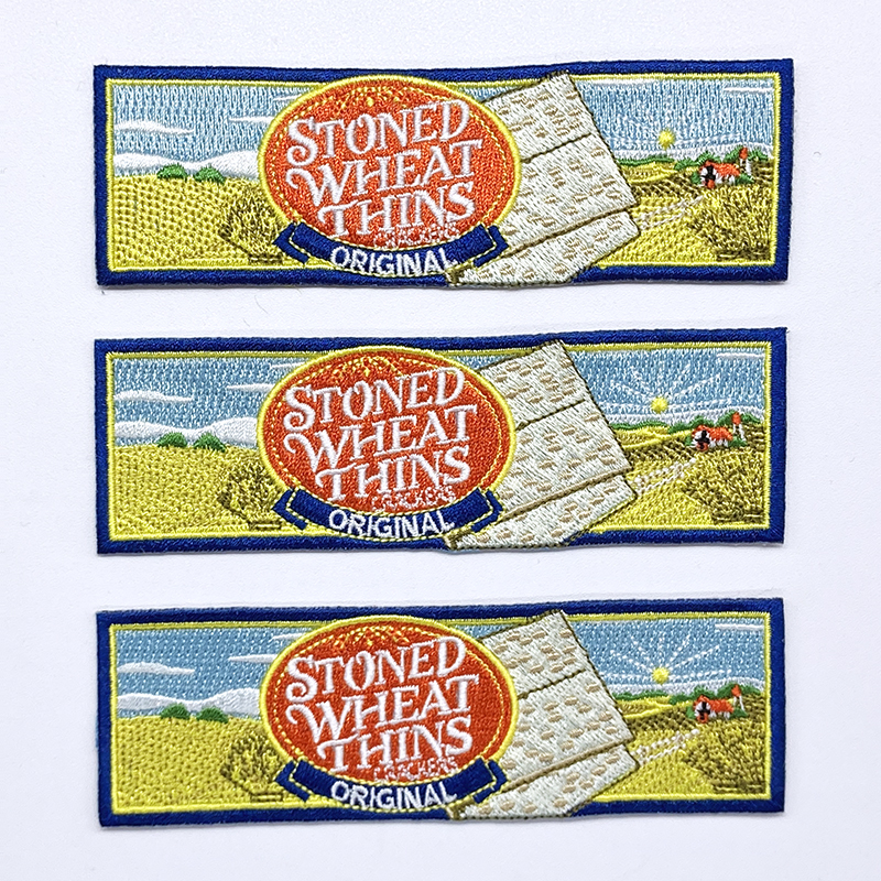 加拿大Stoned Wheat Thins大香酥小麦苏打饼干刺绣章背包帽子布贴