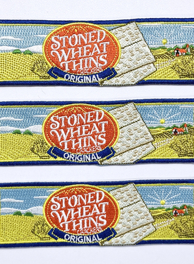 加拿大Stoned Wheat Thins大香酥小麦苏打饼干刺绣章背包帽子布贴