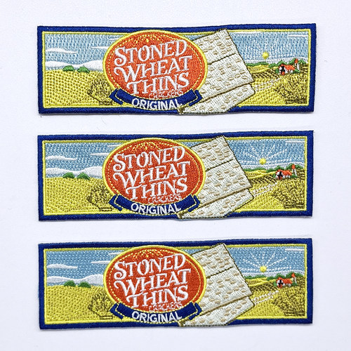 加拿大Stoned Wheat Thins大香酥小麦苏打饼干刺绣章背包帽子布贴
