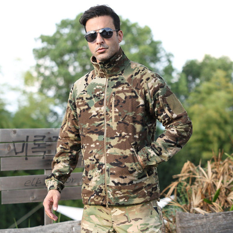 L3春秋抓绒外套方格摇粒绒夹克