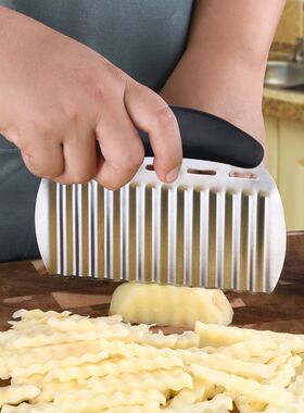 狼牙土豆切家用厨房波浪刀菜器多功能不锈钢薯条洋芋花式切条器