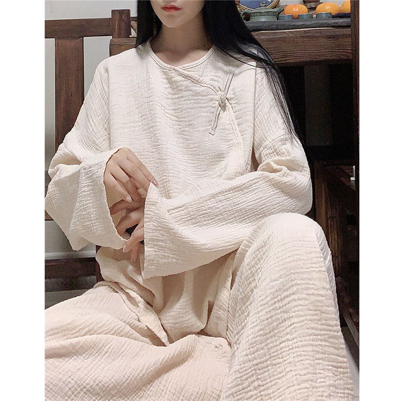童颜阁2020春装新款禅意复古茶服