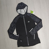 秋冬新款 健身服女速干弹力透气运动上衣户外跑步加绒保暖连帽外套