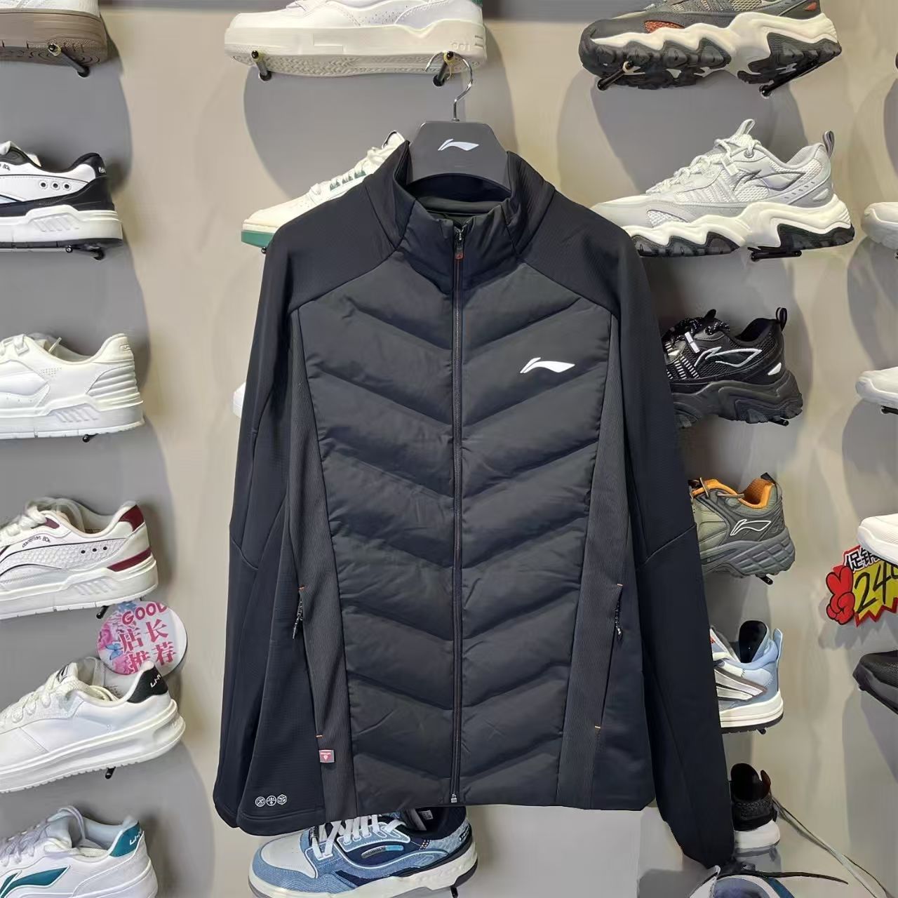 李宁2025款男士立领修身运动外套