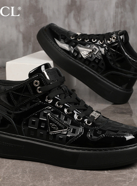 酷奇正品男鞋2025年春季新款品牌真皮皮面防水轻奢欧洲站运动鞋子