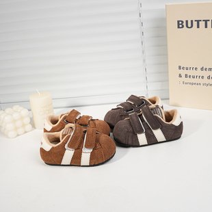 小步点婴幼儿学步鞋软底男宝宝冬鞋加绒棉鞋一岁女宝鞋子小童板鞋