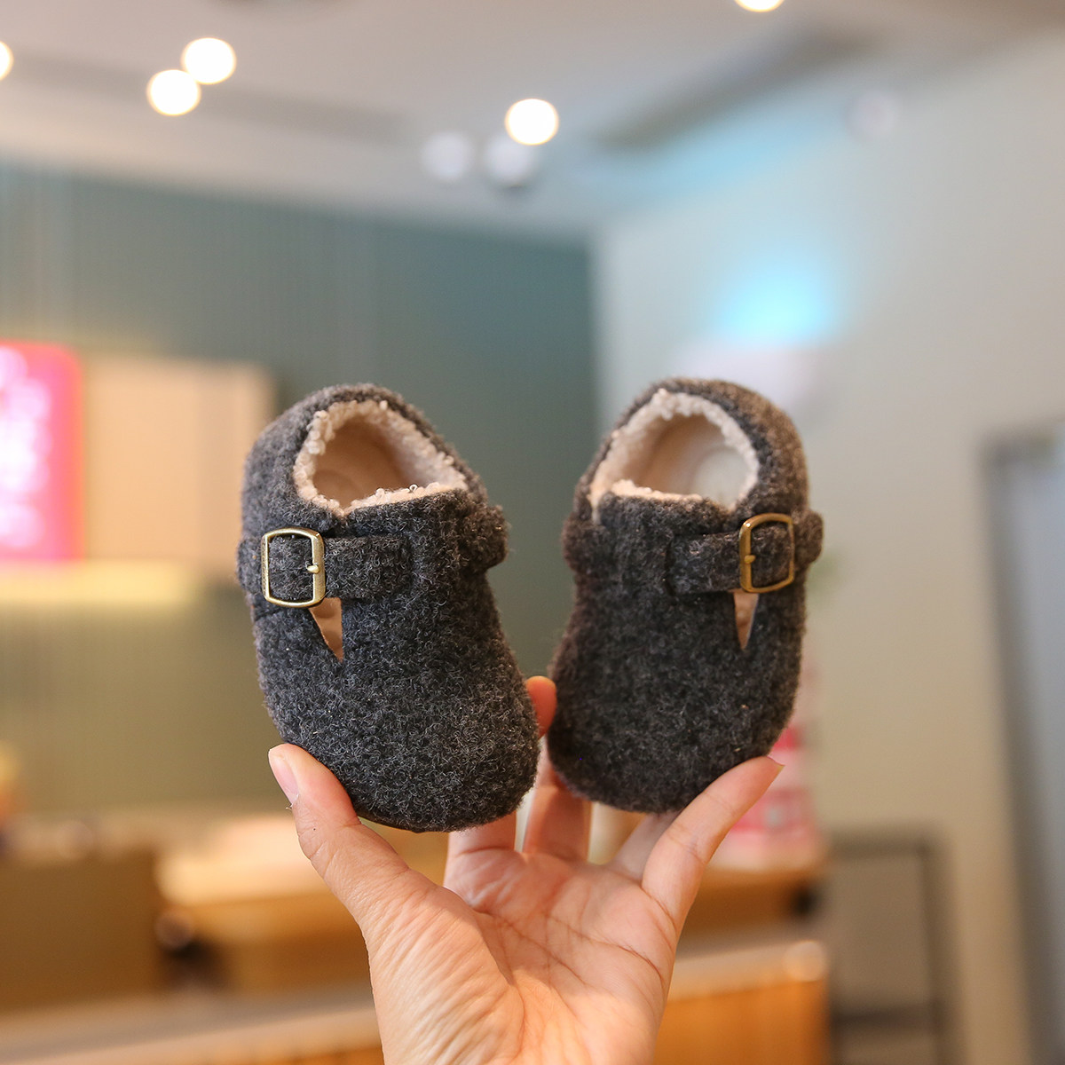 婴儿勃肯鞋女宝冬鞋保暖棉鞋软底男宝宝步前学步鞋儿童鞋子毛毛鞋,童鞋/婴儿鞋/亲子鞋,学步鞋,淘宝优惠券,粉丝福利购,淘宝优惠卷