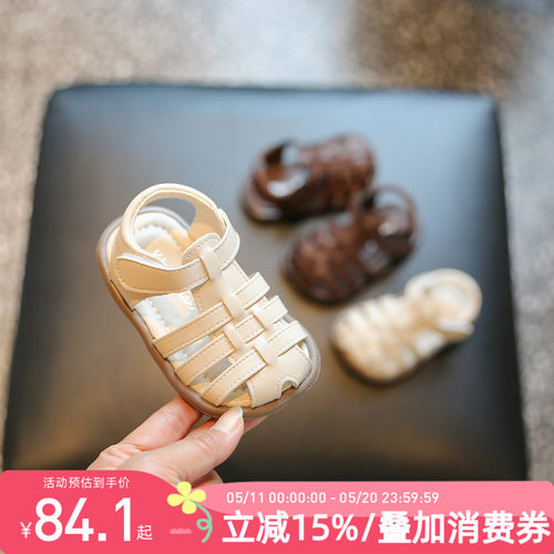 女宝宝学步鞋女童简约透气凉鞋