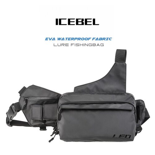 ICEBEL路亚EVA面料防水路亚斜跨腰包背飞钓飞蝇钓渔具亮片工具包