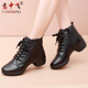 软底中跟水兵舞蹈鞋 意中飞秋冬款 跳舞鞋 成人真皮女新款 广场舞蹈鞋
