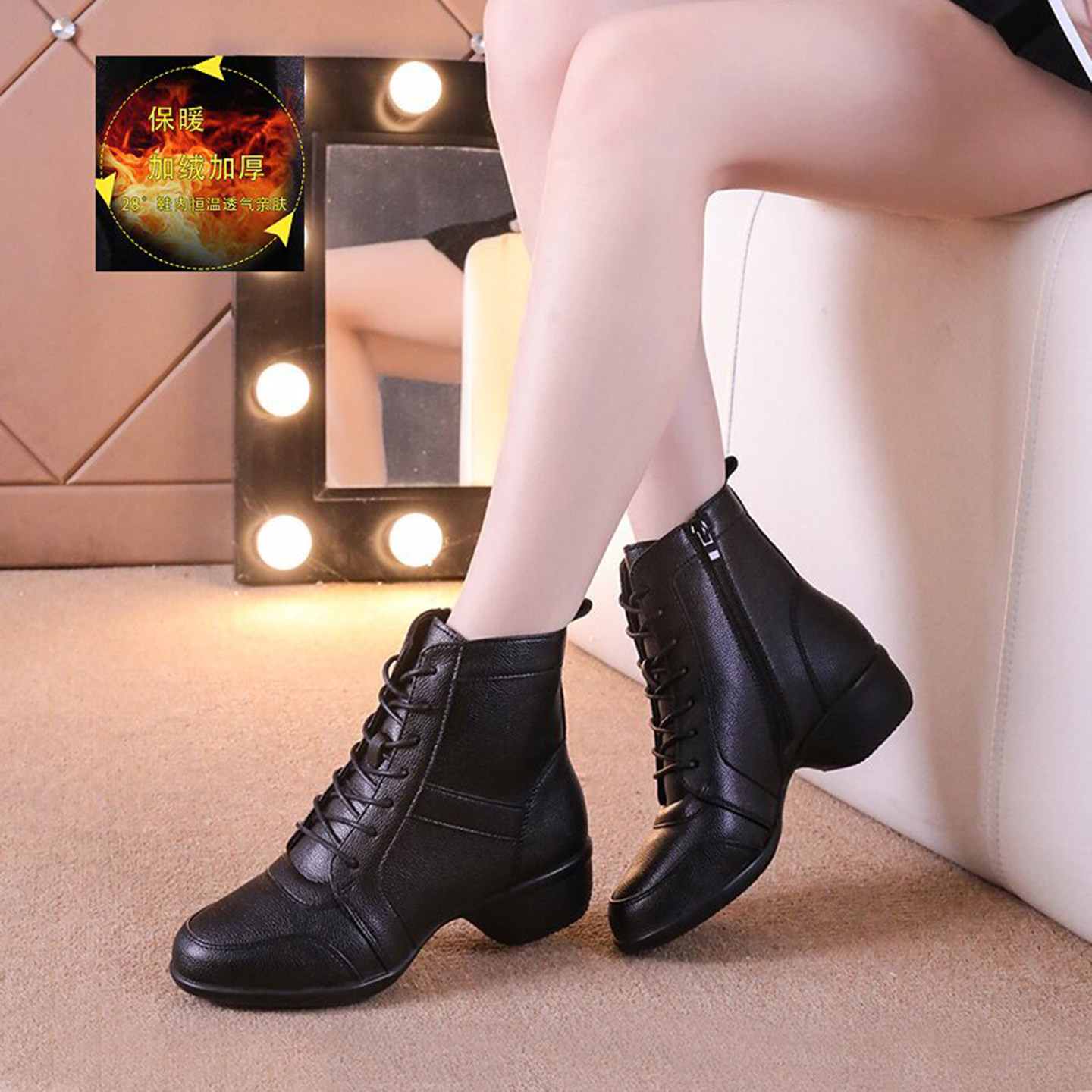 2025新款真皮软底不累脚广场舞鞋