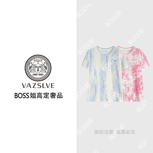 渐变立体提花T恤2025春潮流个性 66921 原创设计 上衣 VAZSLVE
