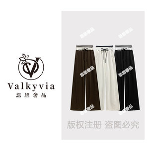 刺绣直筒休闲裤 68581 悠悠奢品 2025秋百搭重工长裤 Valkyvia