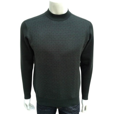 海尔曼斯男半高领精纺纯山羊绒衫