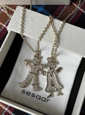 姜饼人同款复古珍珠毛衣链