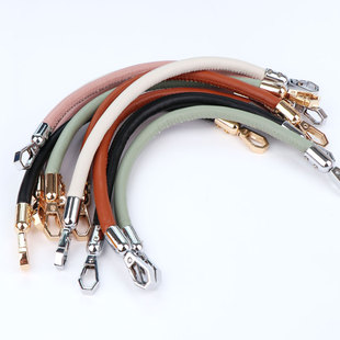 手提包带圆肩带短diy手工拎带皮绳配件腋下包包提手替换链条手挽